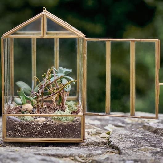 Handmade Glass Greenhouse Terrarium - mothers day gifts for girlfriend