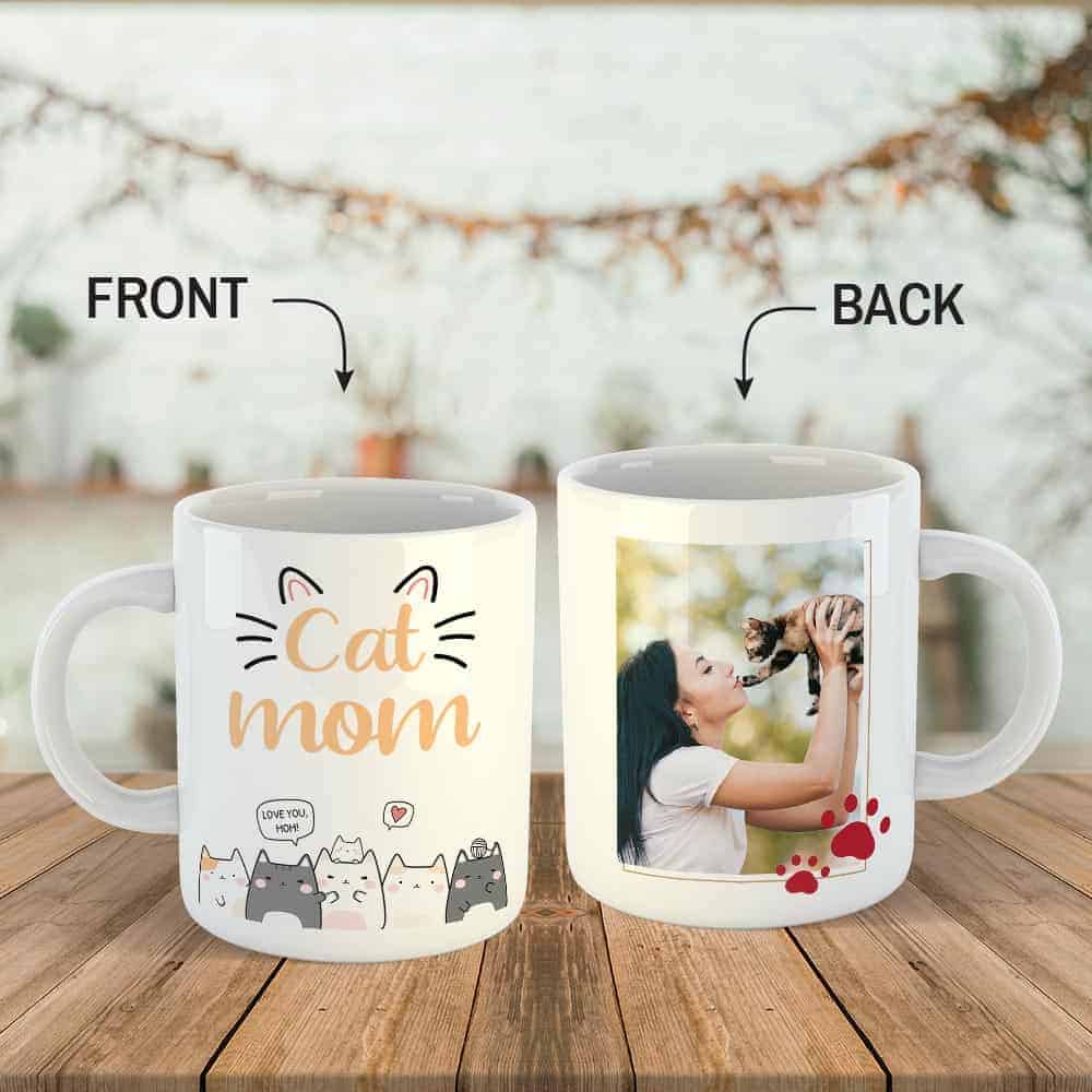 Cat Mom Photo Mug