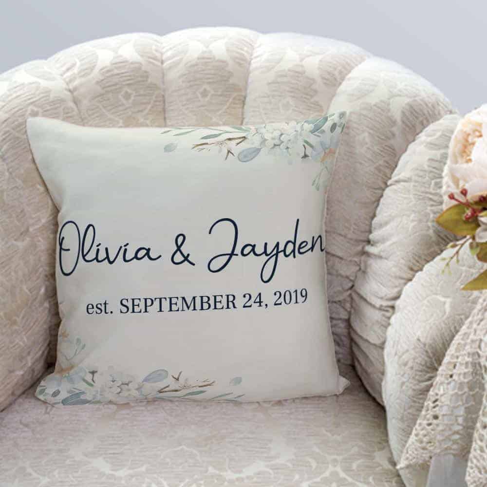 Personalized Couple Established Pillow 18 year anniversary gift for men