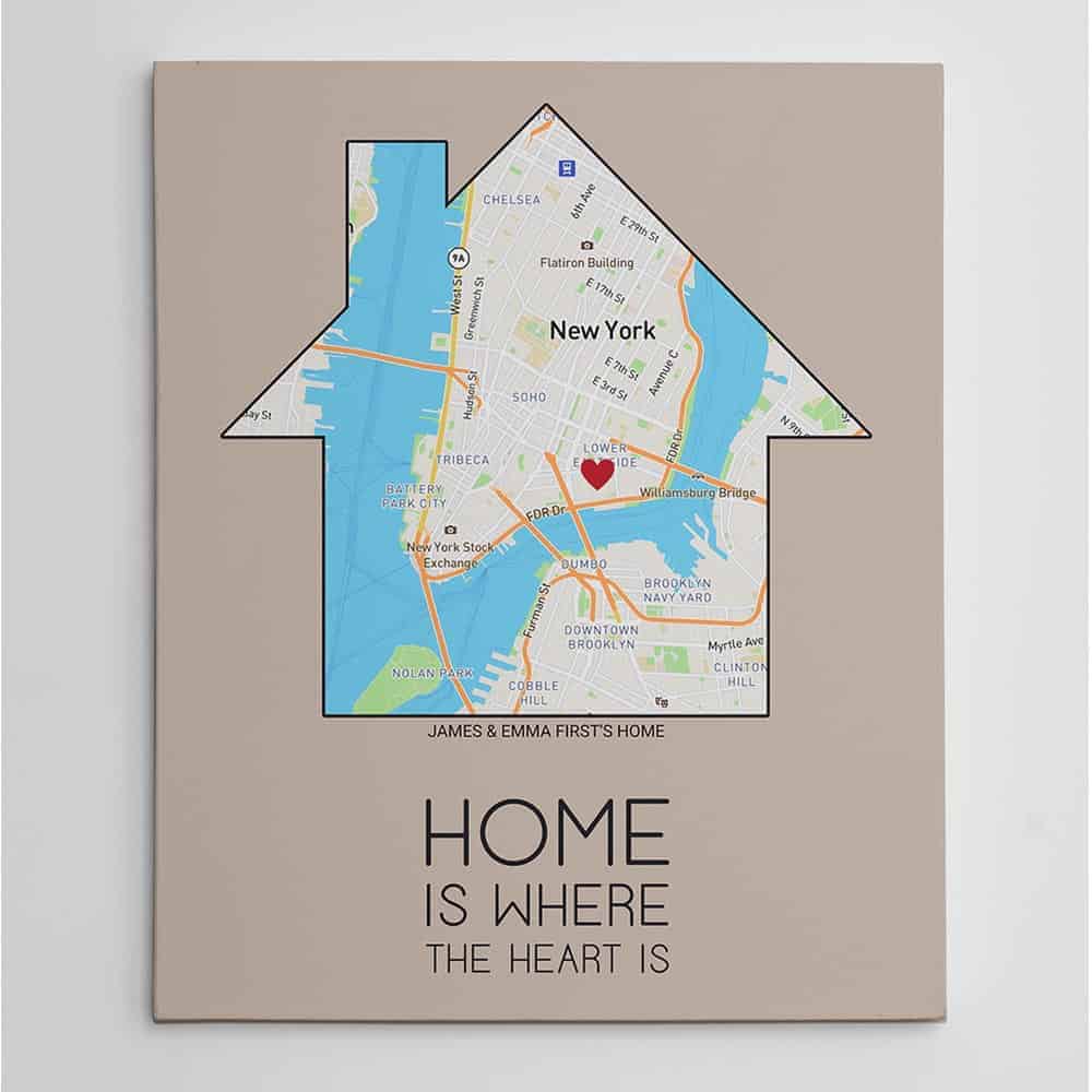 Home Is Where The Heart Is Canvas Print house warming gifts for couples