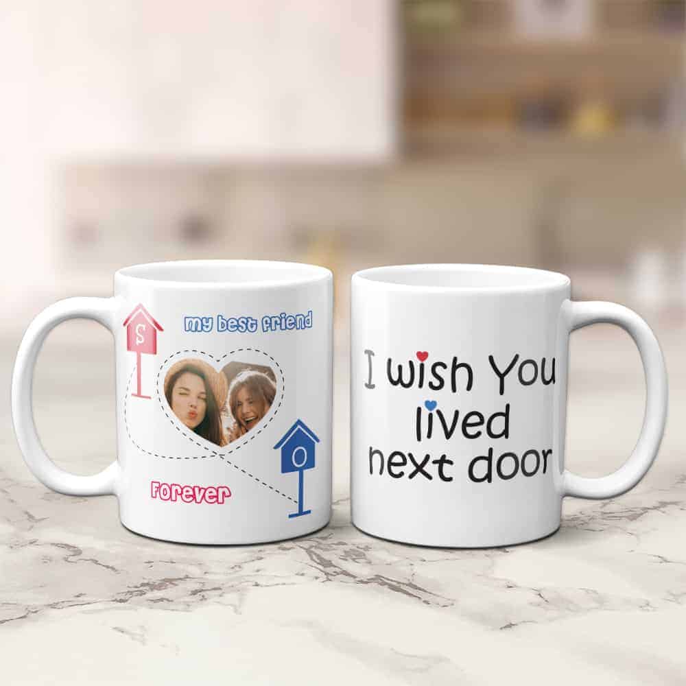 Moving away gift idea: I wish you lived next door mug