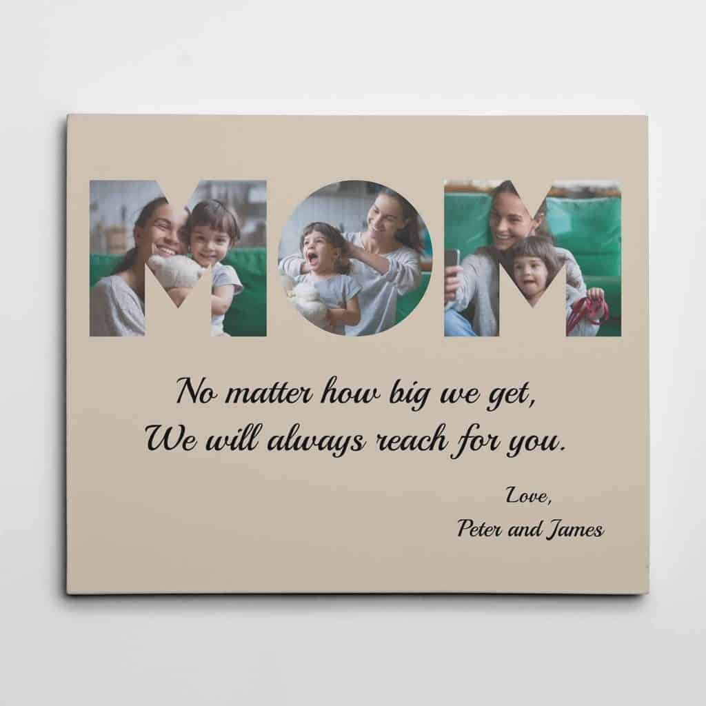 MOM Custom Photo Canvas mothers day gift for mom who live far away