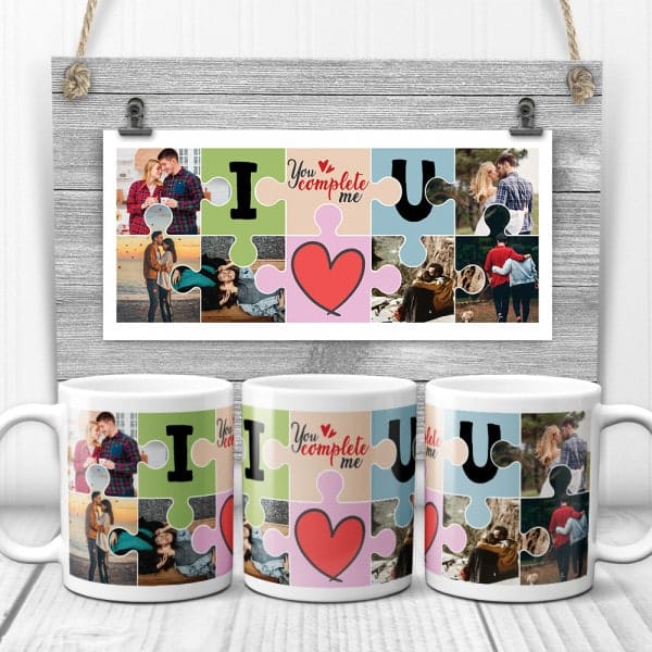 apology gift ideas: You Complete Me Puzzle Mug