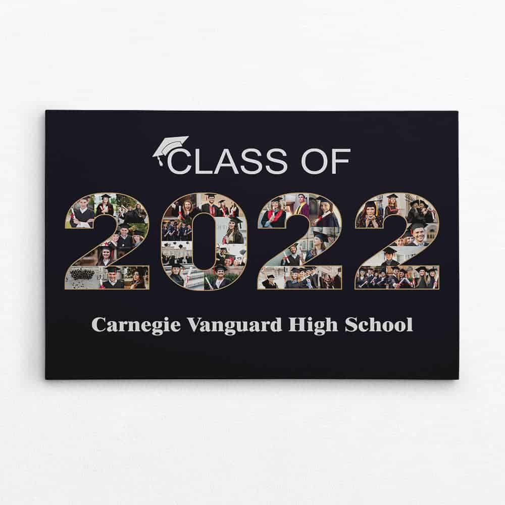 gift to get a guy for his graduation: 2022 Graduation Collage Canvas Print