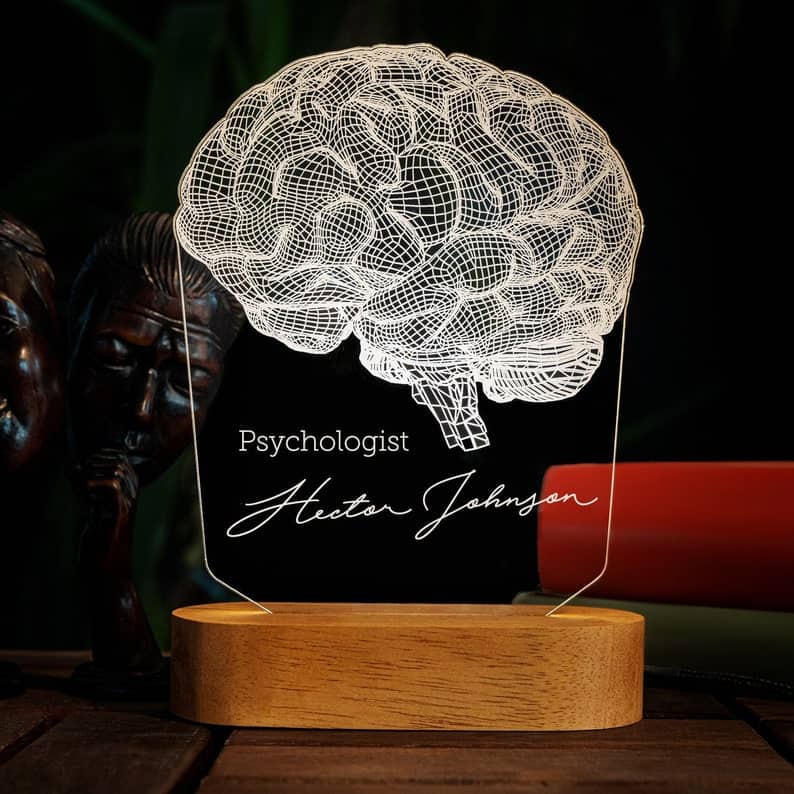 medical graduation gifts for guys: 3D Night Light Psychology Grad Gift