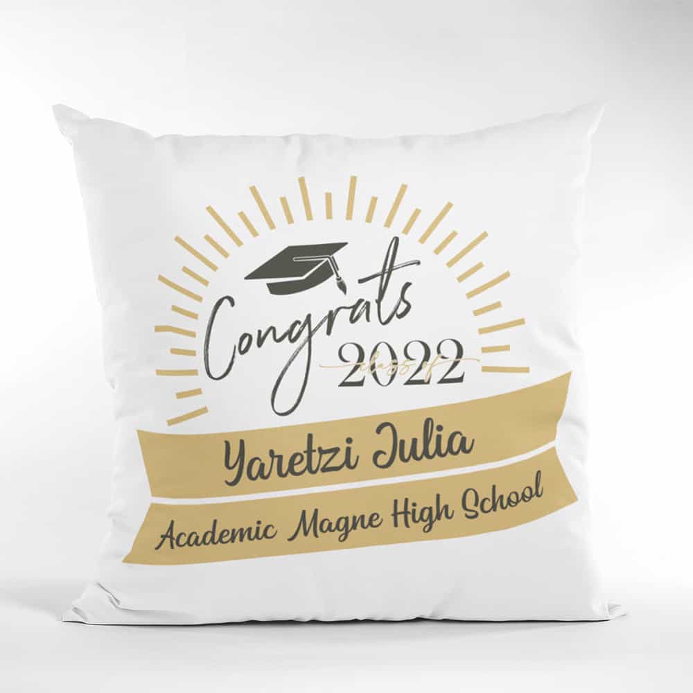graduation present for him: Congratulations Suede Pillow