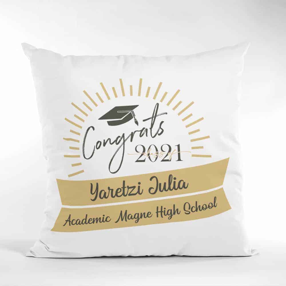 cheap graduation gift ideas Congratulation Suede Pillow