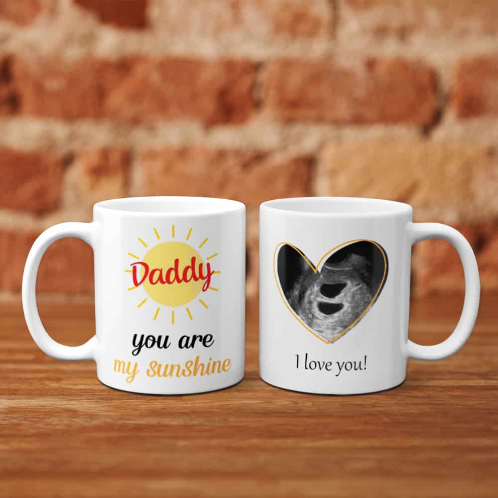 fathers day gift from unborn baby: Custom Photo Mug