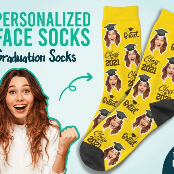 graduation gifts for bff: Custom Face Socks