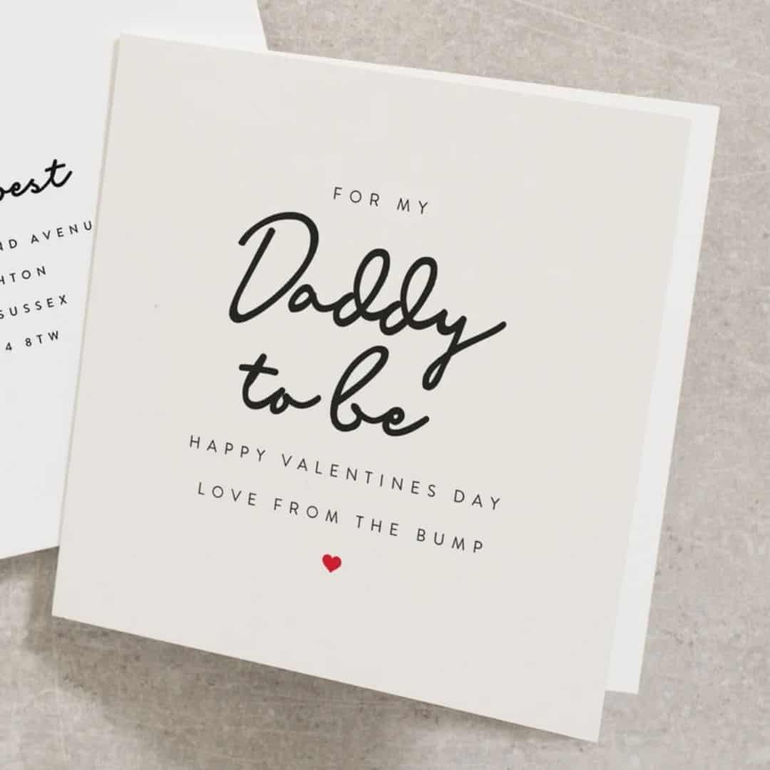 Valentine gifts for expecting dads Daddy-To-Be Valentines Card
