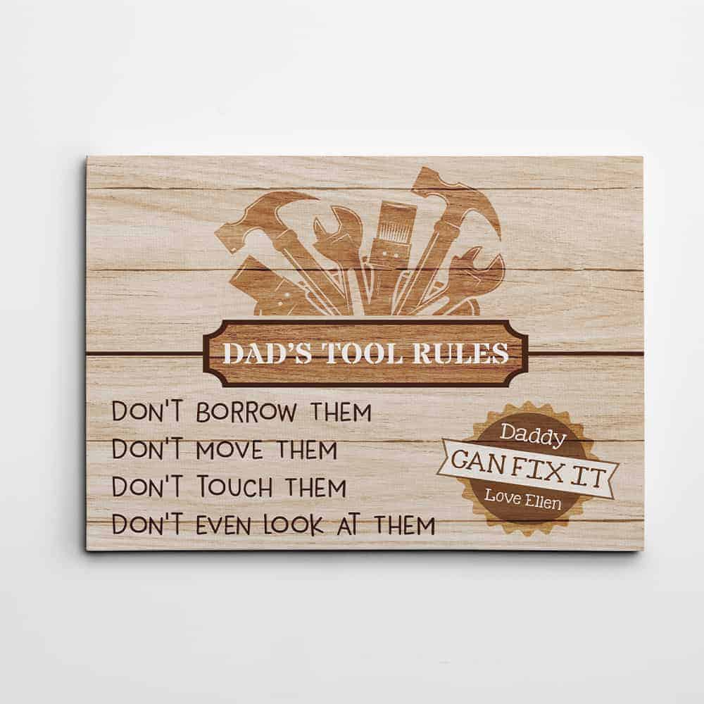 Dad’s Tool Rules Canvas