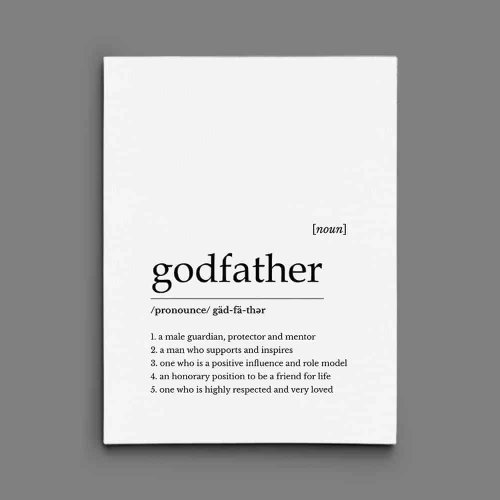 Godfather Definition Canvas Print