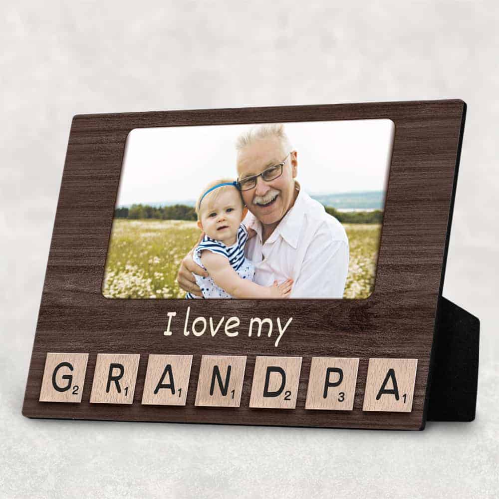 I Love My Grandpa Desktop Plaque father's day gift for grandpa from granddaughter