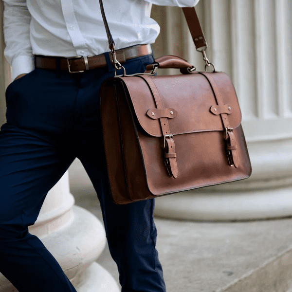 graduation gifts for him: Leather Briefcase for Men