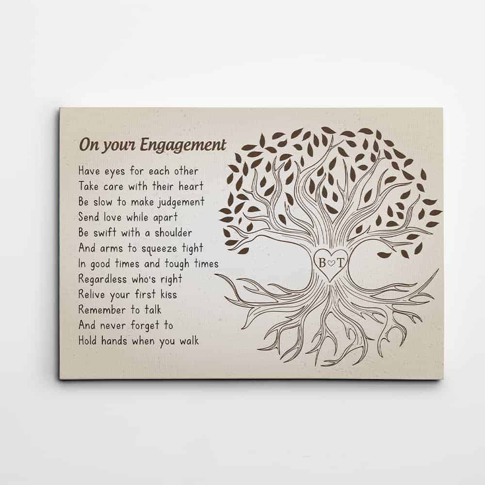 On Your Engagement Custom Canvas Print