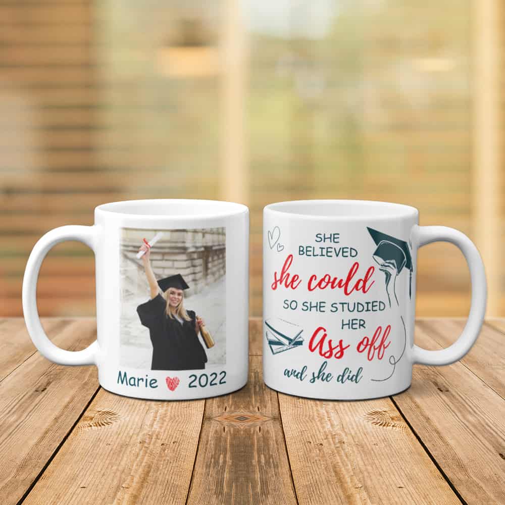 inexpensive graduation gifts for granddaughters: She Believed She Could Mug