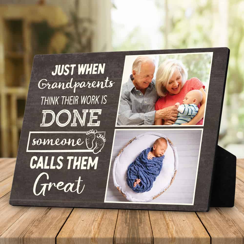 Custom Photo Desktop Plaques gifts for elderly grandparents