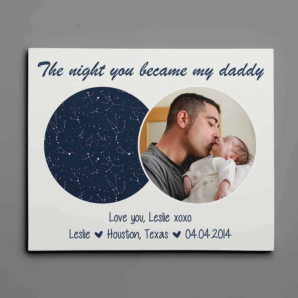 The Night You Became My Daddy Canvas Gift_ father's day gifts for brother