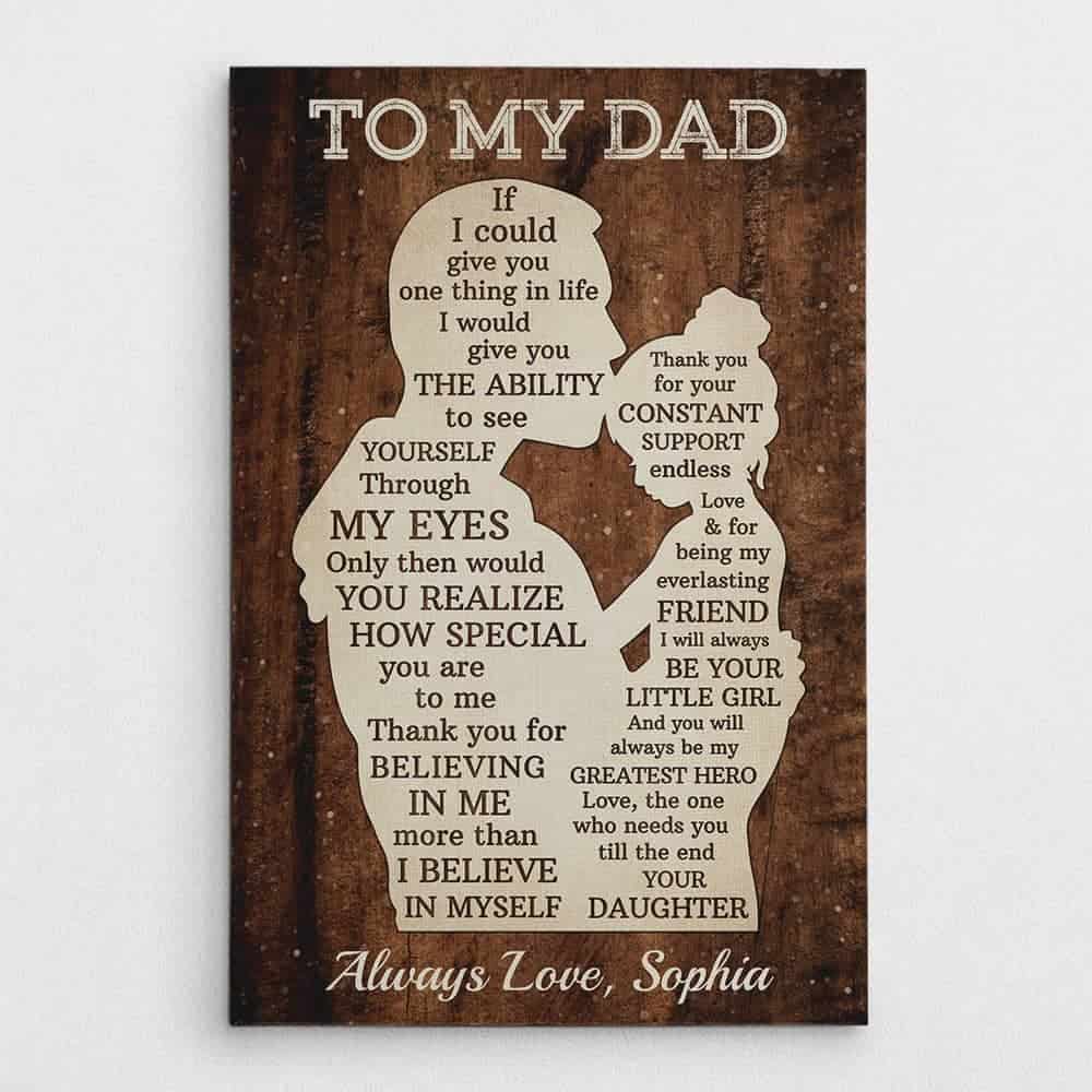 best father's day gifts from daughter: Dad & Daughter Silhouette 