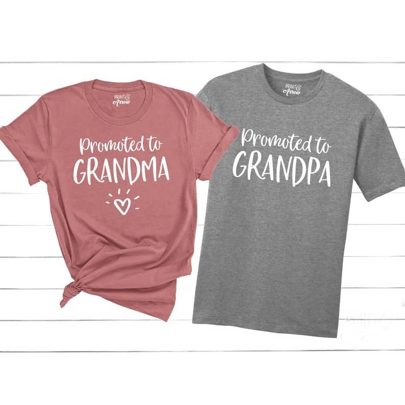  Promoted To Grandparent Shirt