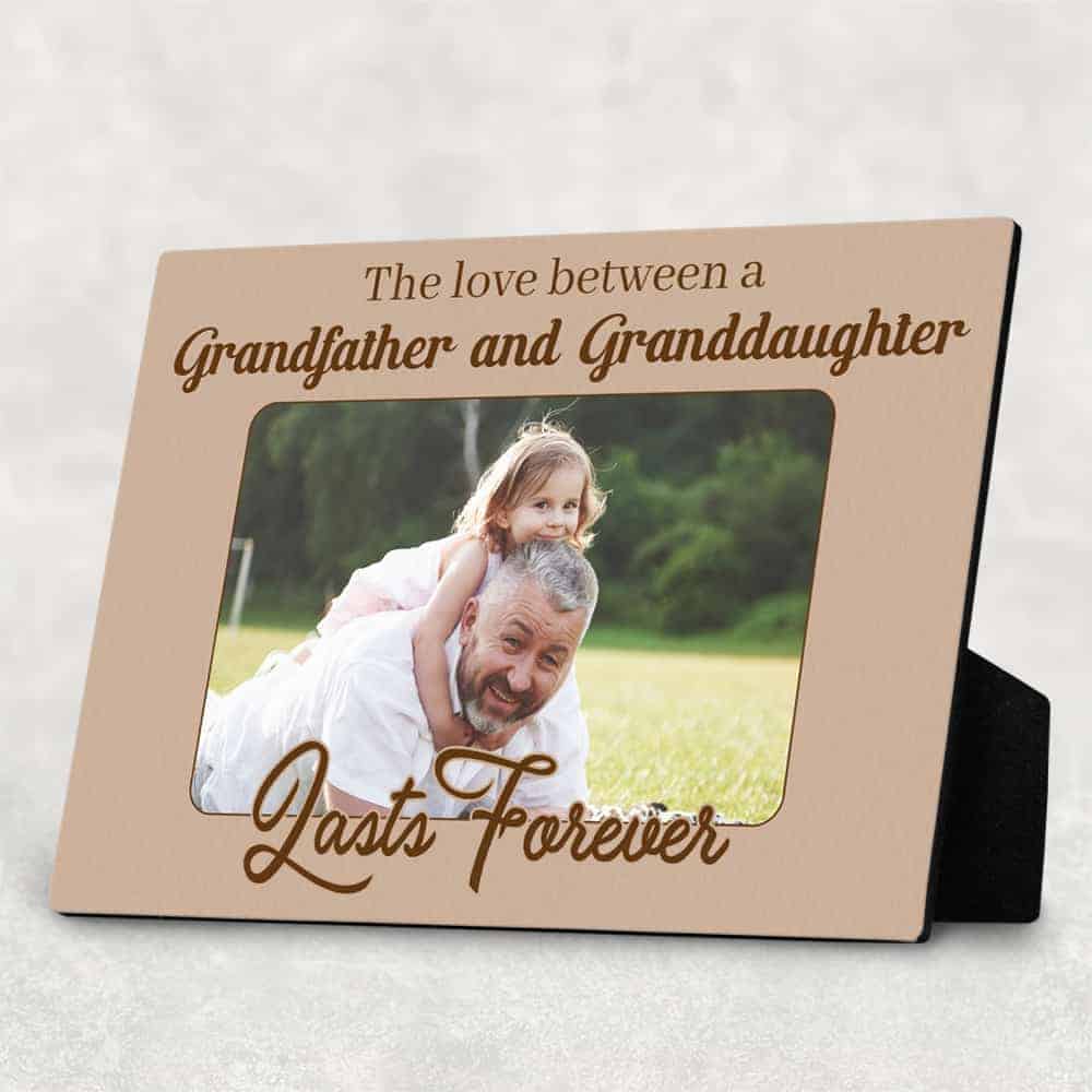 Grandfather and Granddaughter Desktop Plaque grandfather gifts for father's day