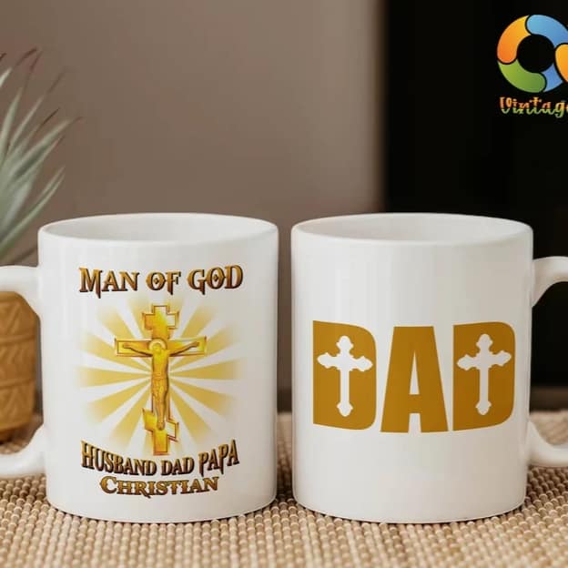 Man of God Husband Dad Papa Coffee Mug