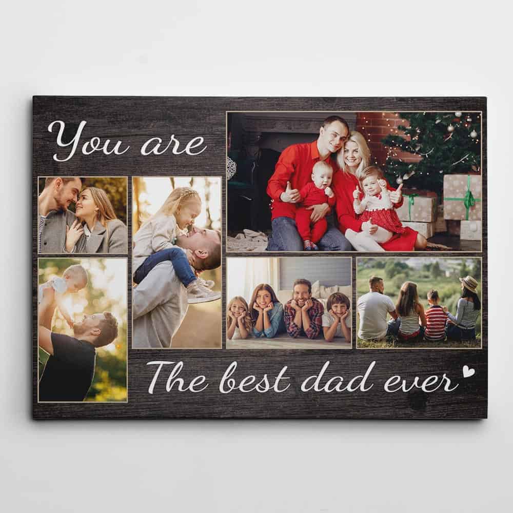 Photo Collage Canvas Print: father's day gift for son