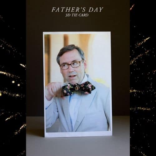diy father's day gift ideas: 3d tie photo card