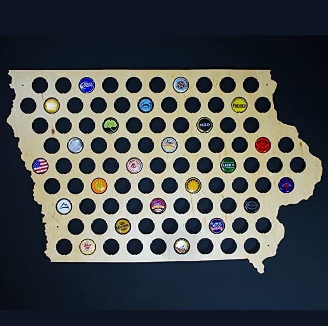 State Beer Cap Map last minute fathers day ideas