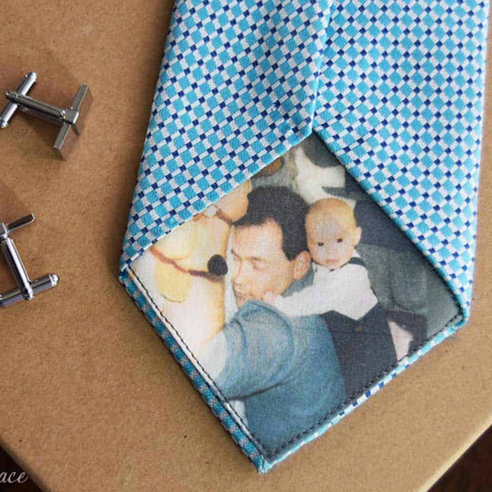 personalized fathers day gifts: Custom Picture Tie Patch Label