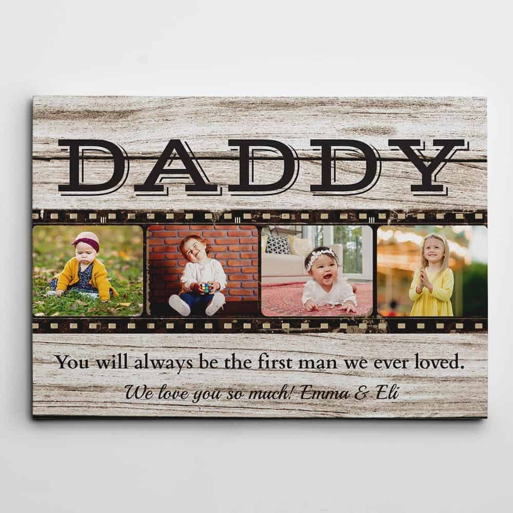 customizable things to get for Father's Day: Daddy and Message Canvas