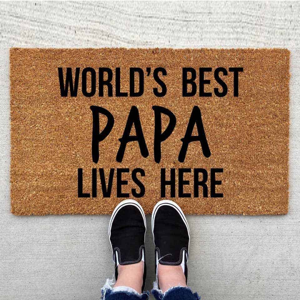 practical custom Father’s Day Doormat