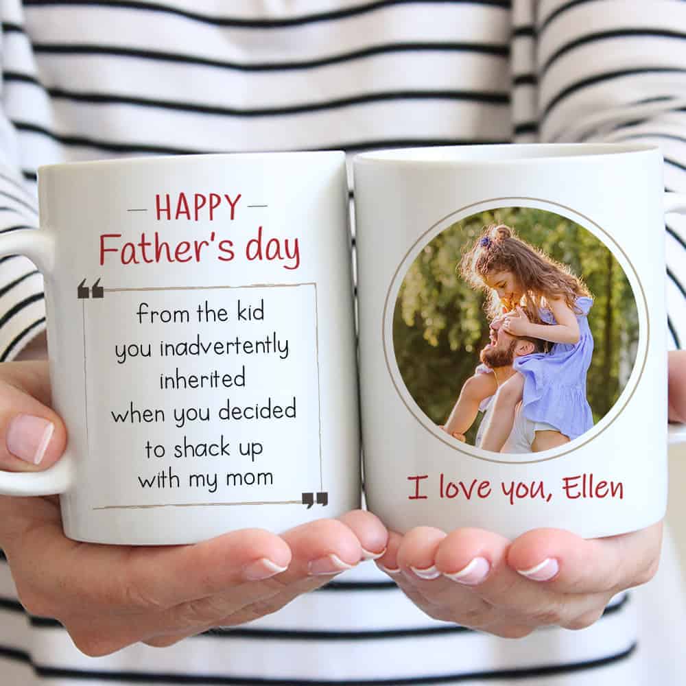 happy fathers day custom gift: Mug for Stepdad