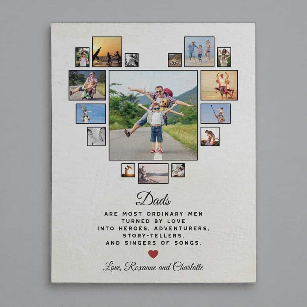 custom father's day gifts: Heart Shaped Photo Collage 