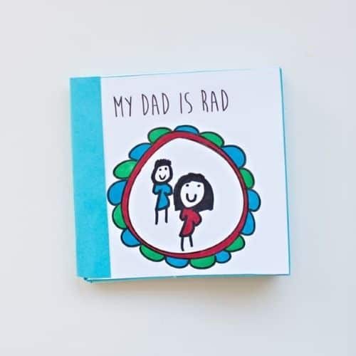 father's day diy gifts from kids: kid-made father's day book