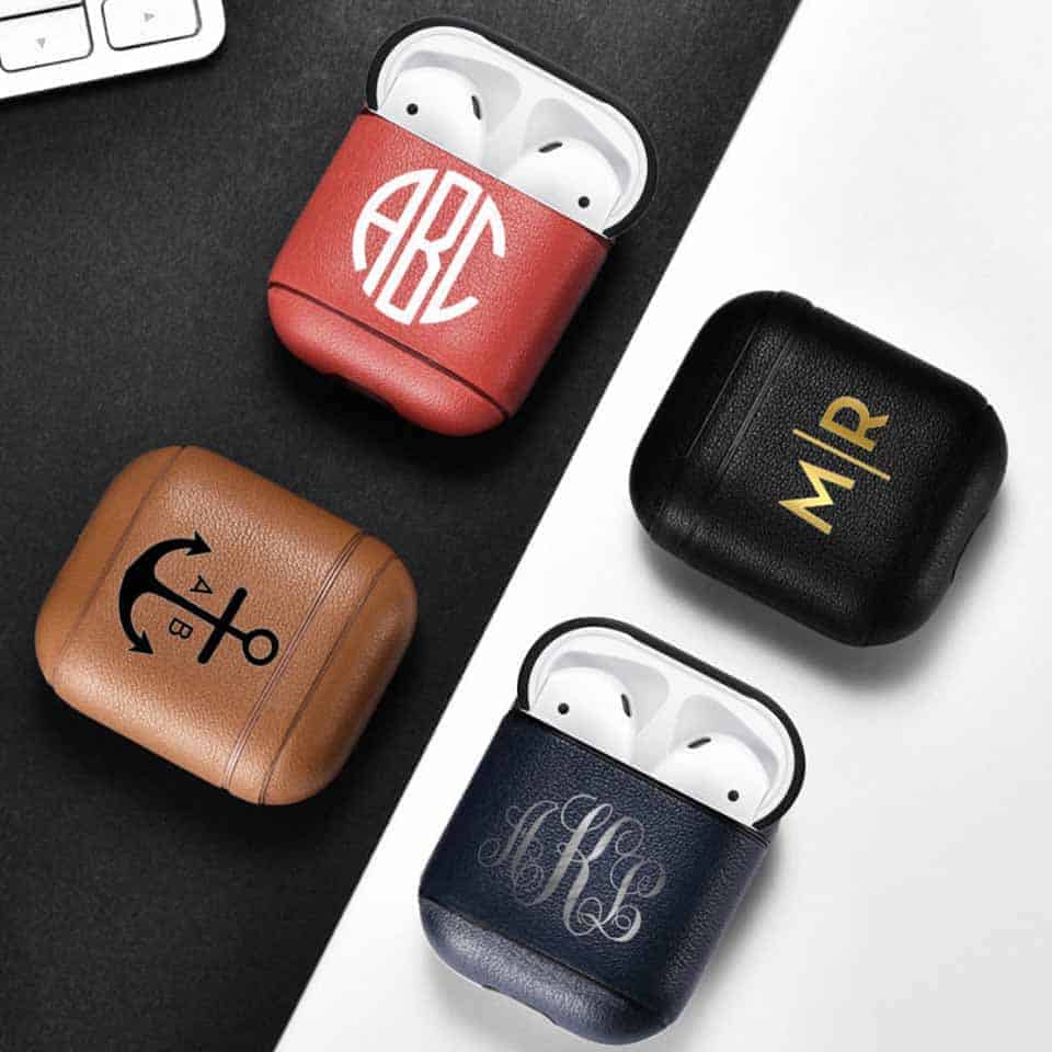 Monogrammed Airpod Case Custom Name Fathers Day Gift for Husband