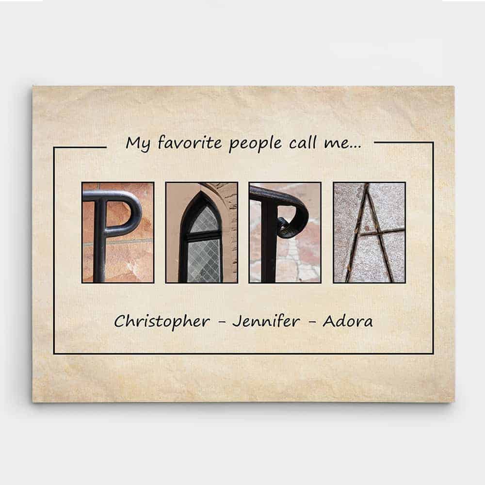 father's day gift for papa: PAPA Letter Art