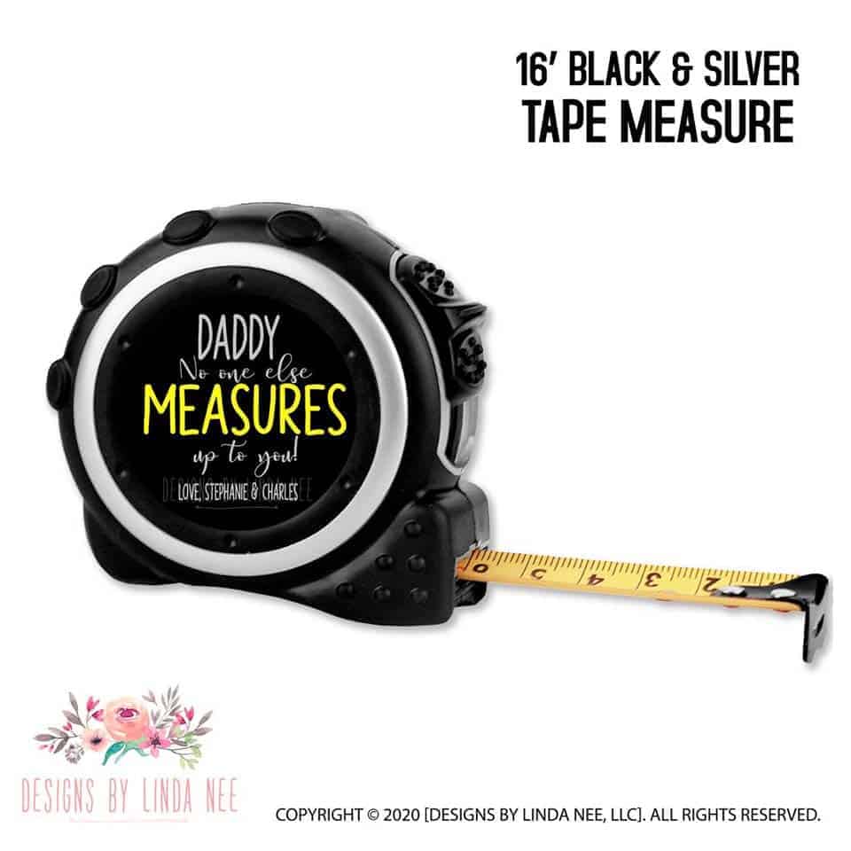 custom fathers day gift for a handyman: Personalized Measuring Tape