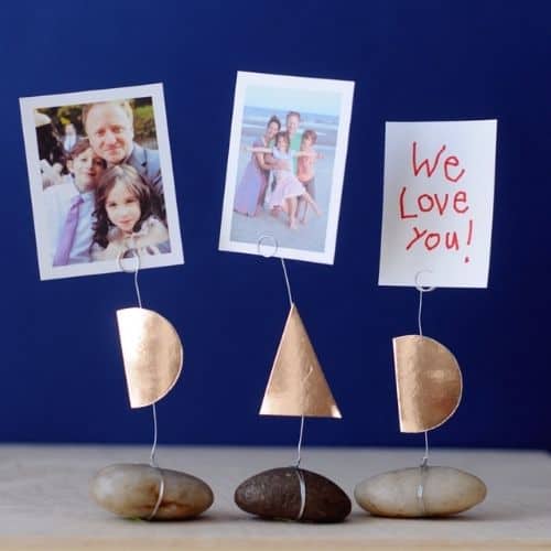 unique DIY Father's Day gift: photo holders