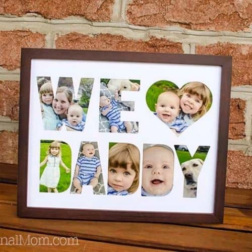 Special gift for dad: DIY Dad Photo Collage Frame
