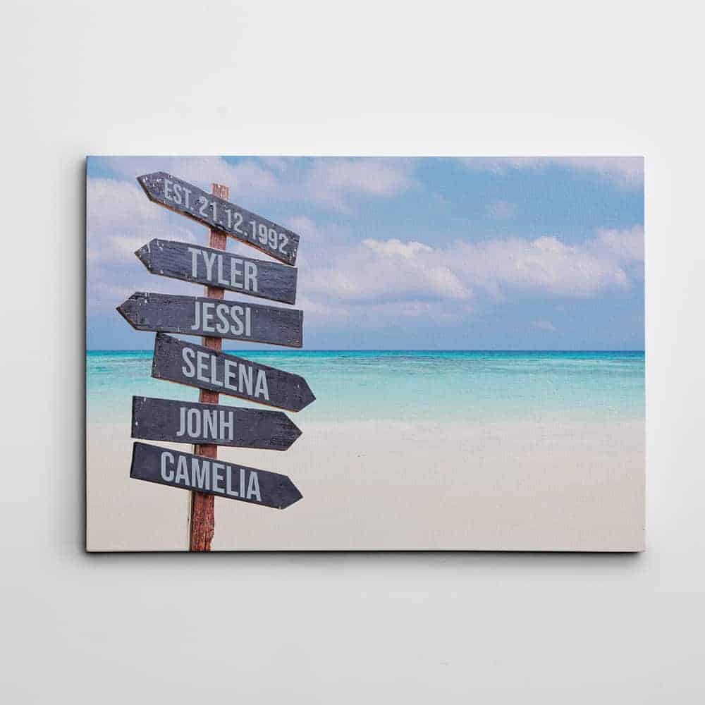Beach Themed Family Street Sign
- christmas gifts for gf parents