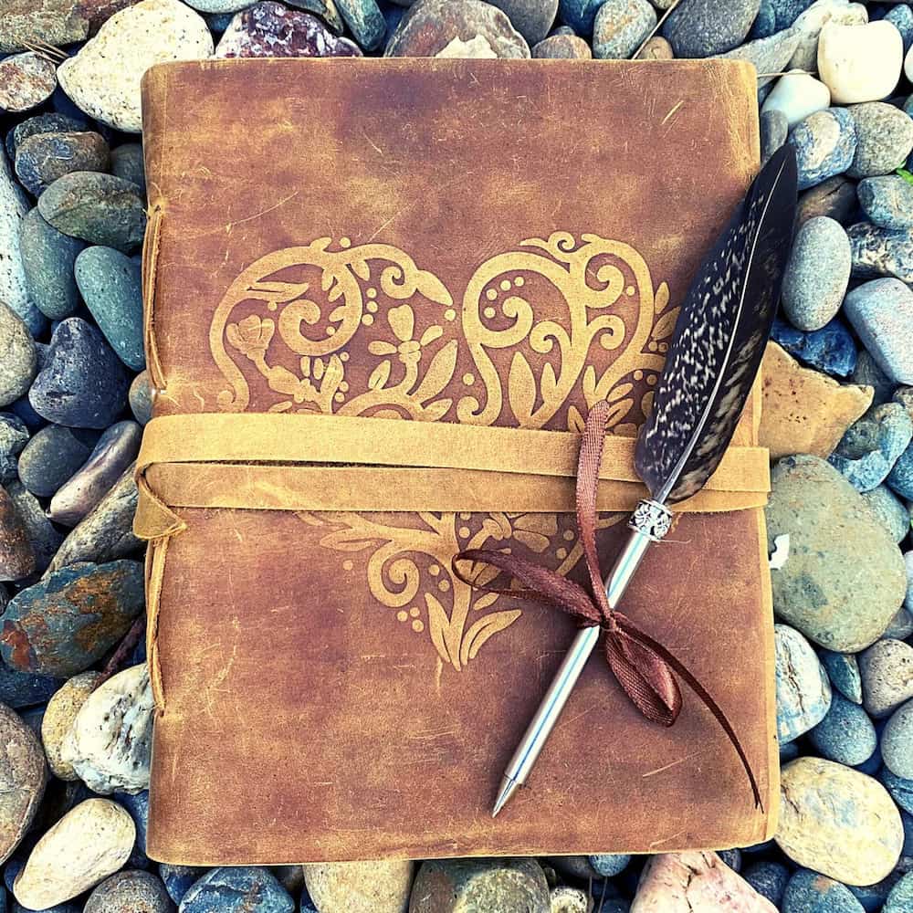 a leather journal - sweet 16 gift idea for her