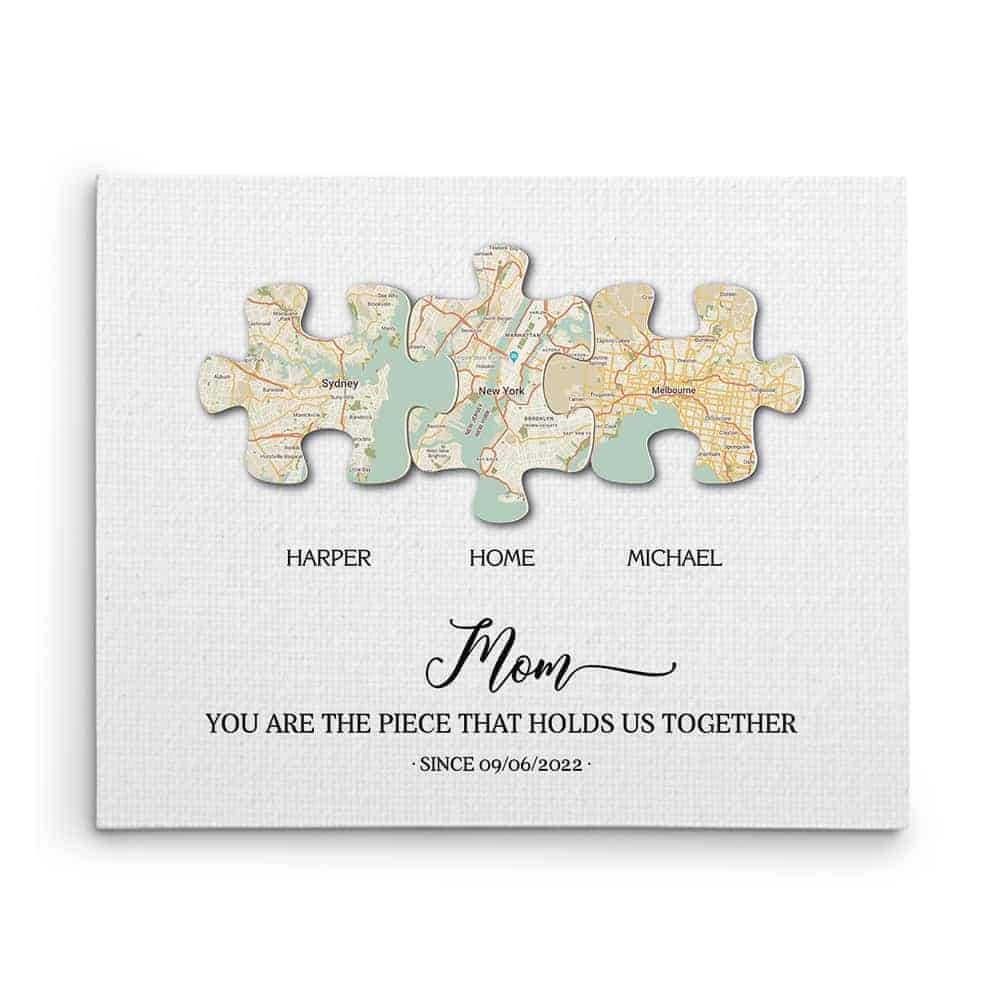 Holds Us Together Custom Canvas Print -  gift ideas for parents who live far away