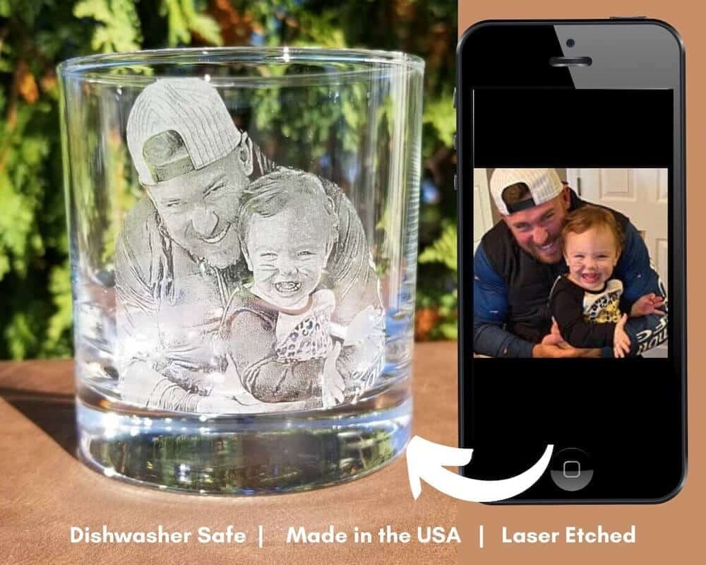 photo etched glass - first father's day gift idea