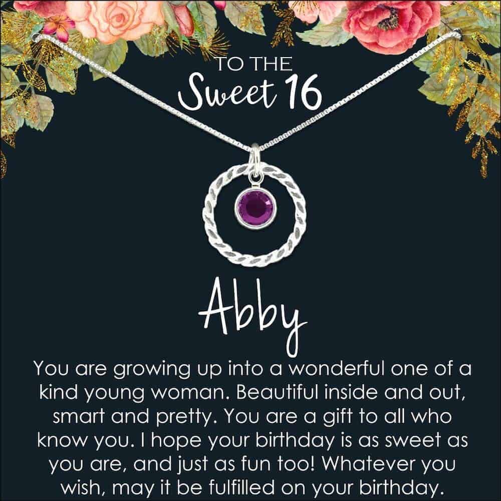to the sweet 16 girl necklace