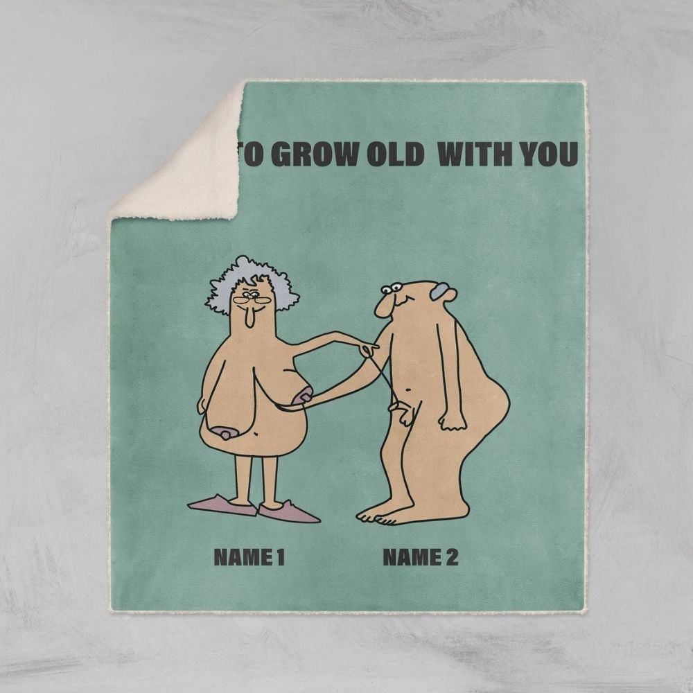 Silly gag gifts for women: Grow old with you blanket