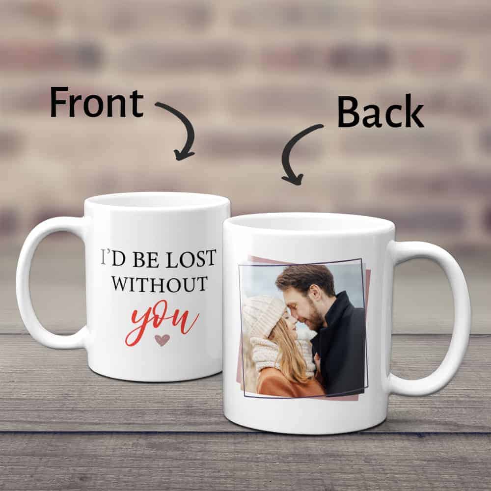 girlfriend gift ideas: I Would Be Lost Without You photo mug