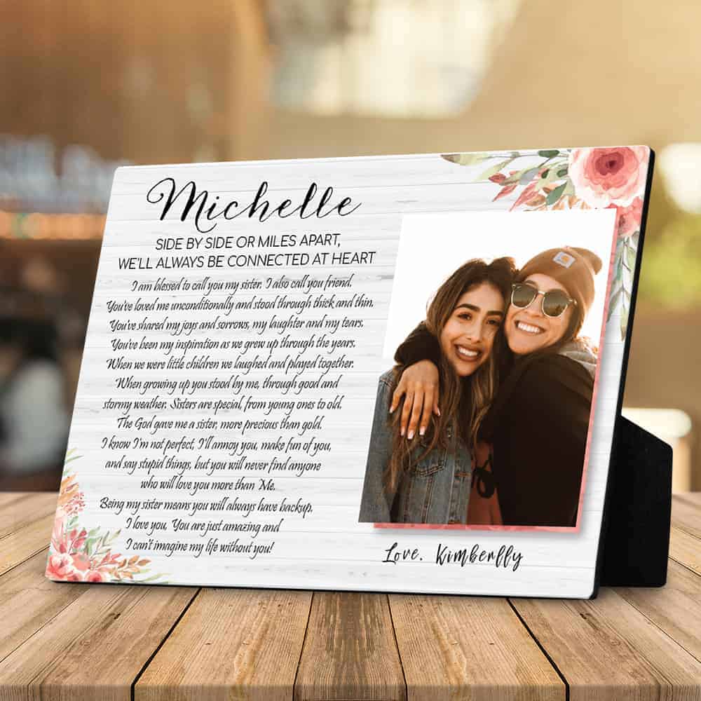 Good wedding gifts for a sister: Message to Sister Keepsake