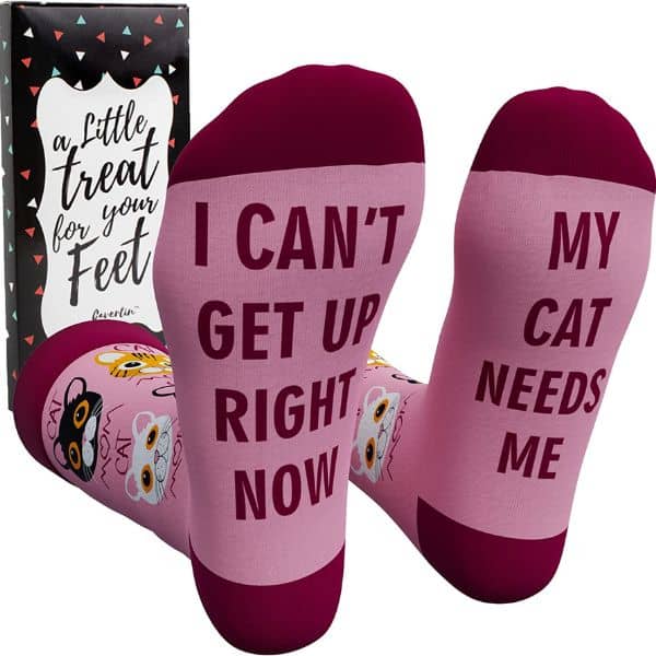 gifts for cat lovers: Cavertin Women's Novelty Socks with Gift Box