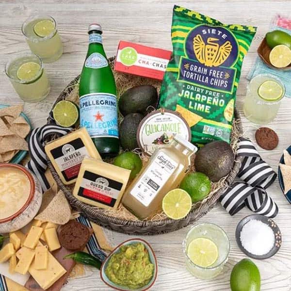 anniversary basket ideas: Chippin' Dippin' And Margarita Sippin'